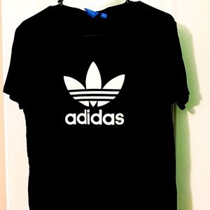Adidas - XL - Women’s T-Shirt - None Smoking Home - Black & White